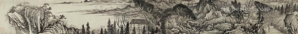 Shitao ink landscapes traditional China Oil Paintings